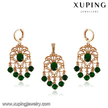 64096-Xuping Fashion Copper Alloy Woman Jewelry Set 18K Gold Plated Jewelry
